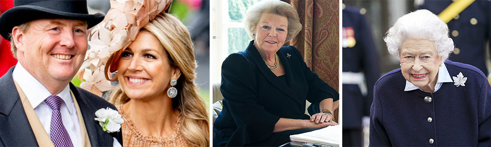 Queen Elizabeth II of England; King Willem-Alexander of the Netherlands;Queen Beatrix III