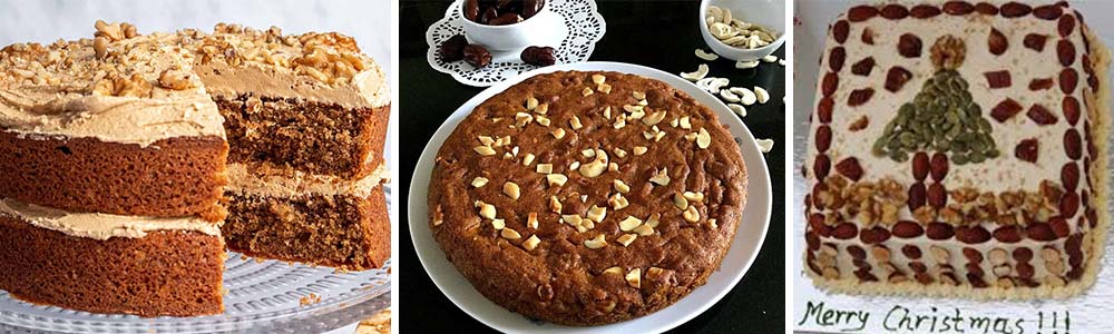 nut cake and margarine walnut cake