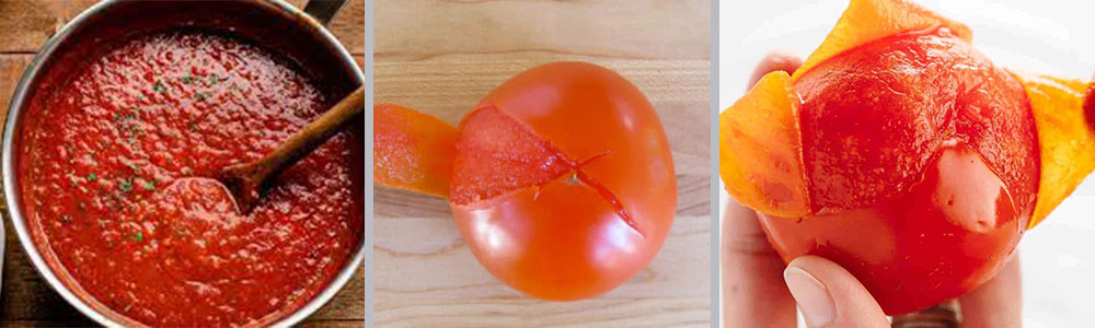 How to cut tomatoes for easier peeling