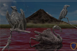 Lake Natron which turns living creatures into stones