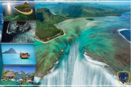 Underwater waterfall; Mauritius
