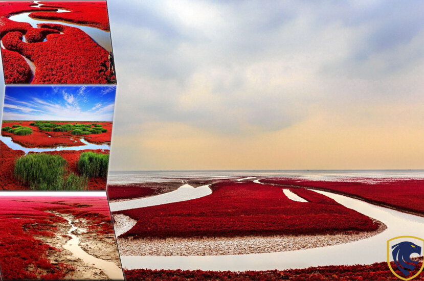 World’s Largest wetland; The Red beach, China