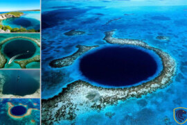 The world’s largest sinkhole; Dean’s blue hole in Bahamas