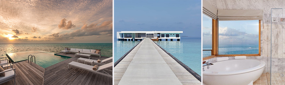 Luxurious Under Water Hotel ;CONRAD, MALDIVES- water villa 1st floor