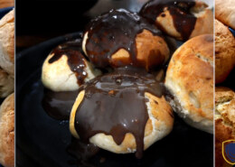 Tea Time Buns with Chocolate Custard