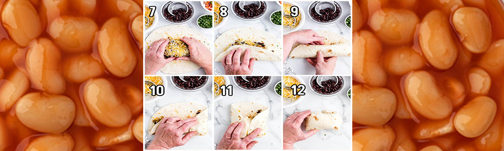 Fully Loaded Bean Burritos