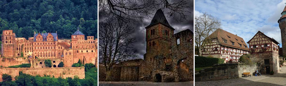Heidelberg Castle, Burg Eltz Castle, Burg Frankenstein 