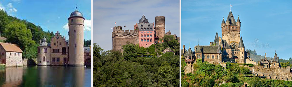 Mespelbrunn Castle, Schönburg Castle, Reichsburg Castle