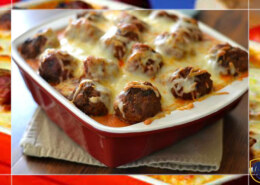 Three Cheese Meatball Lasagna