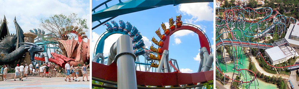 World's Craziest Roller Coasters That Gives You Goose Bumps; Dueling Dragons, Islands of Adventure in Orlando, Florida