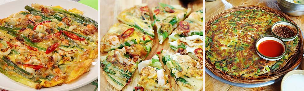 Haemul Pajeon (seafood vegetable pancake)