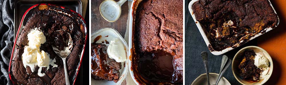 Self-saucing sticky toffee chocolate pudding