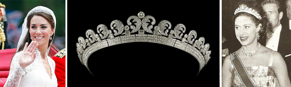 Cartier Halo Scroll Tiara ;Most Spectacular Tiaras That The British Royal Family Owns