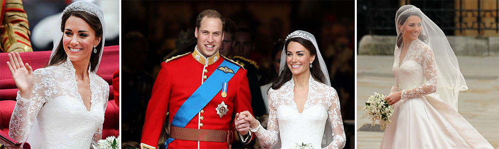 Kate Middleton's wedding gown.