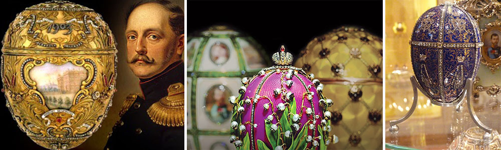 Eight Fabergé eggs