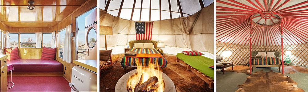 Best Vintage Hotels Around The World; El Cosmico Marfa, Texas