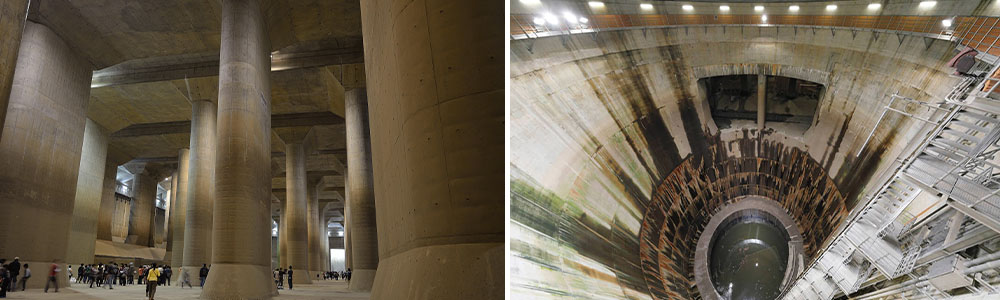 Metropolitan Area Outer Underground Discharge Channel, Japan ;Most Eye-Catching Subterranean Structures