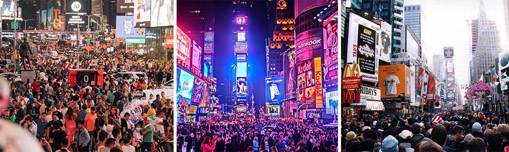 Times Square, New York City, USA; Most Overrated Travel Destinations In The World