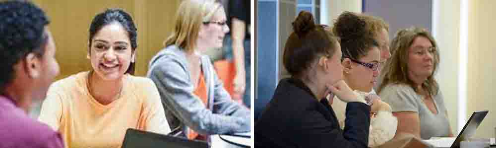 students in University of Greater Manchester campus